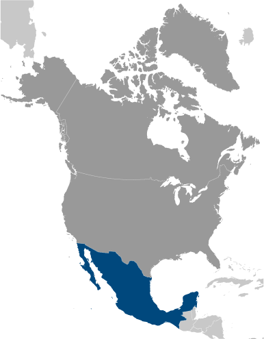 Map showing location of Mexico